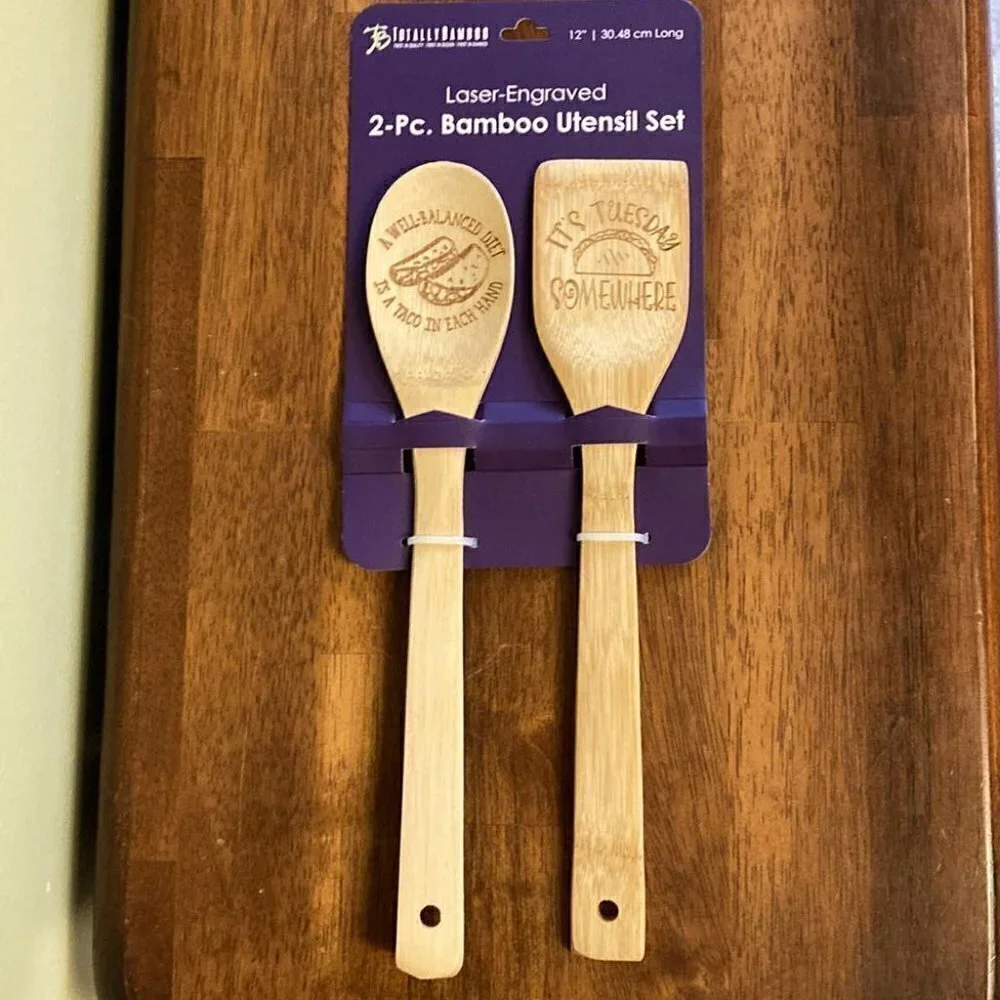 TOTALLY Bamboo Taco Utensils