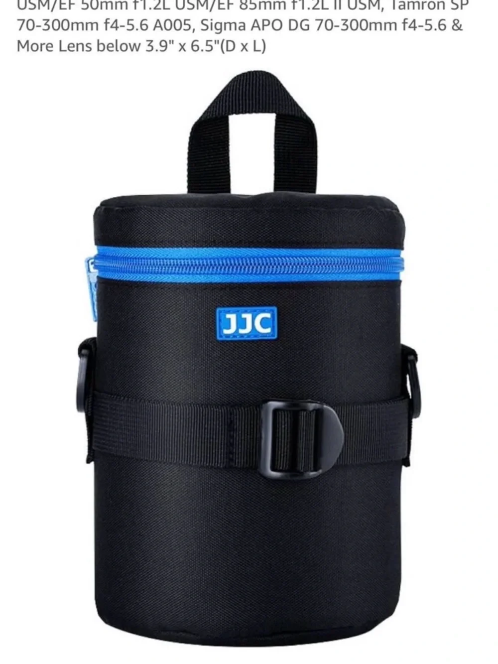 Black & Blue Padded Lens Case – NWOT