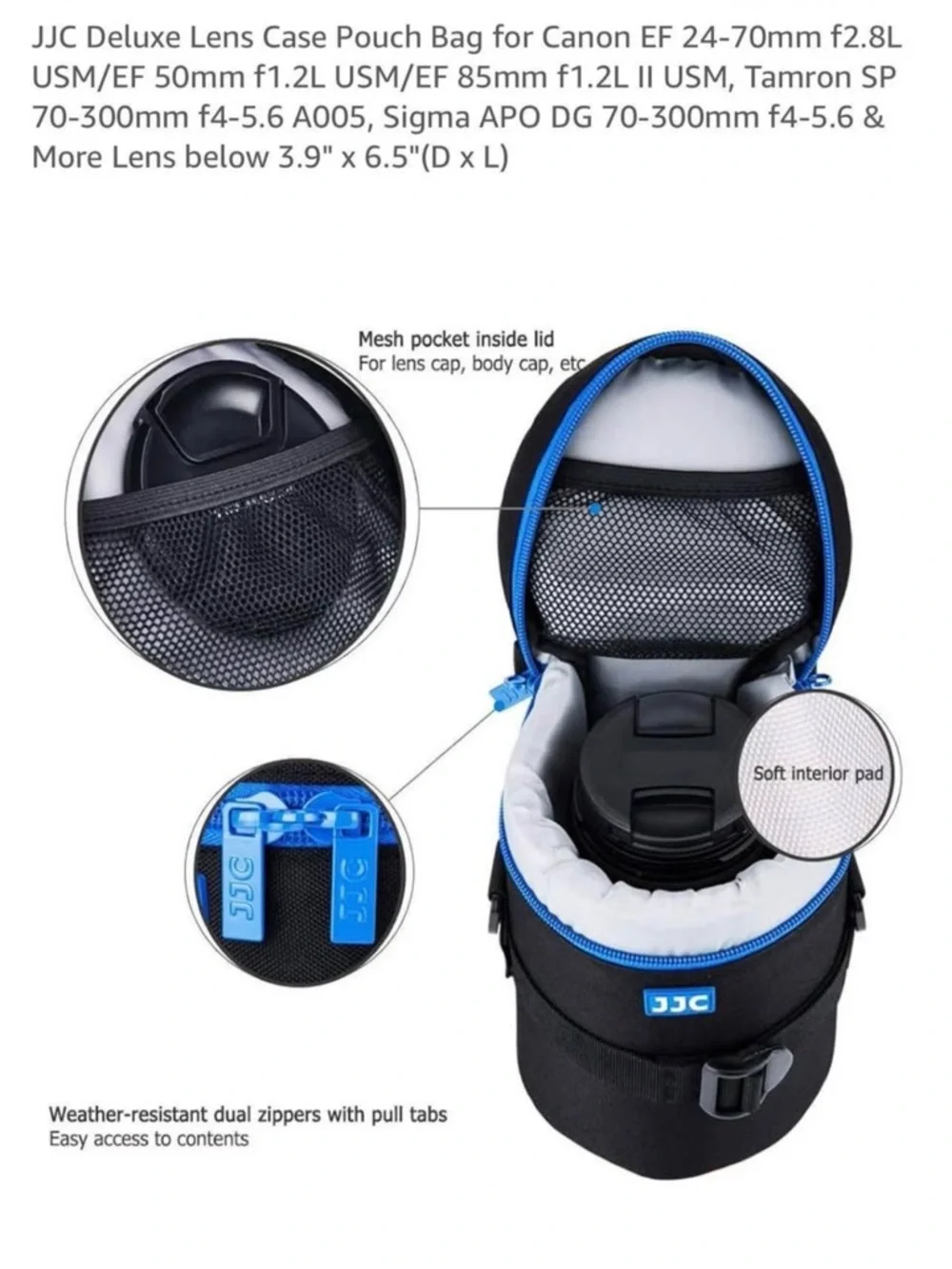 JJC padded lens