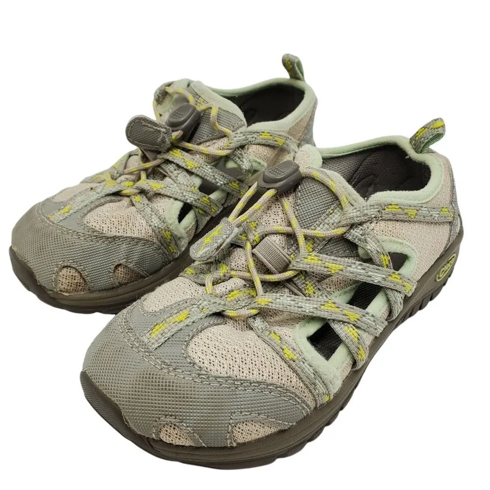 Chaco‎ Shoes Outcross Kids Youth Size 11 J180236 Water Outdoor Taupe Green
