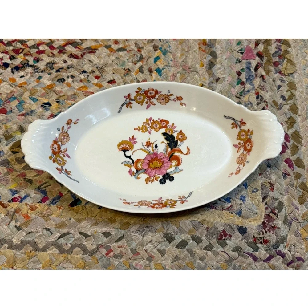 VTG Maison Buffet By The Shafford‎ Floral Porcelain Micro-Ovenproof Dish France