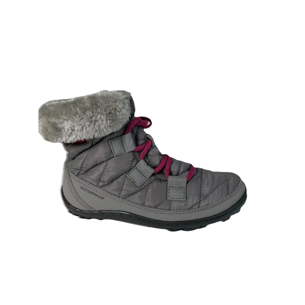 Columbia Youth Minx‎ Shorty Omni-heat WP Hiking Boot Gray/Pink Size 1Y No Box