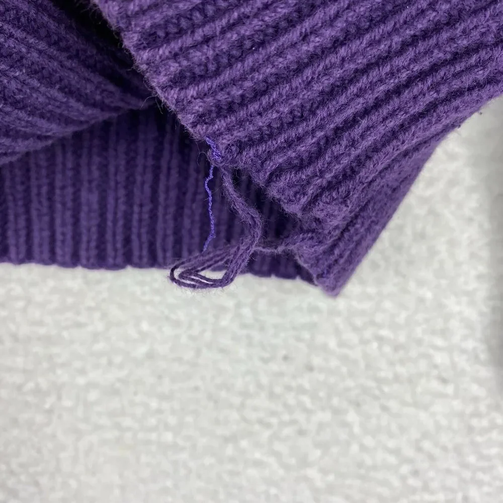 Vintage Eddie Bauer Sweater‎ Mens Size L Purple Geometric Nordic Pullover *READ*