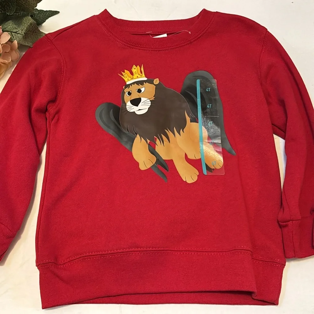 KING MOONRACER 4T Red Long Sleeve Sweatshirt Rudolph The Red Nose Reindeer