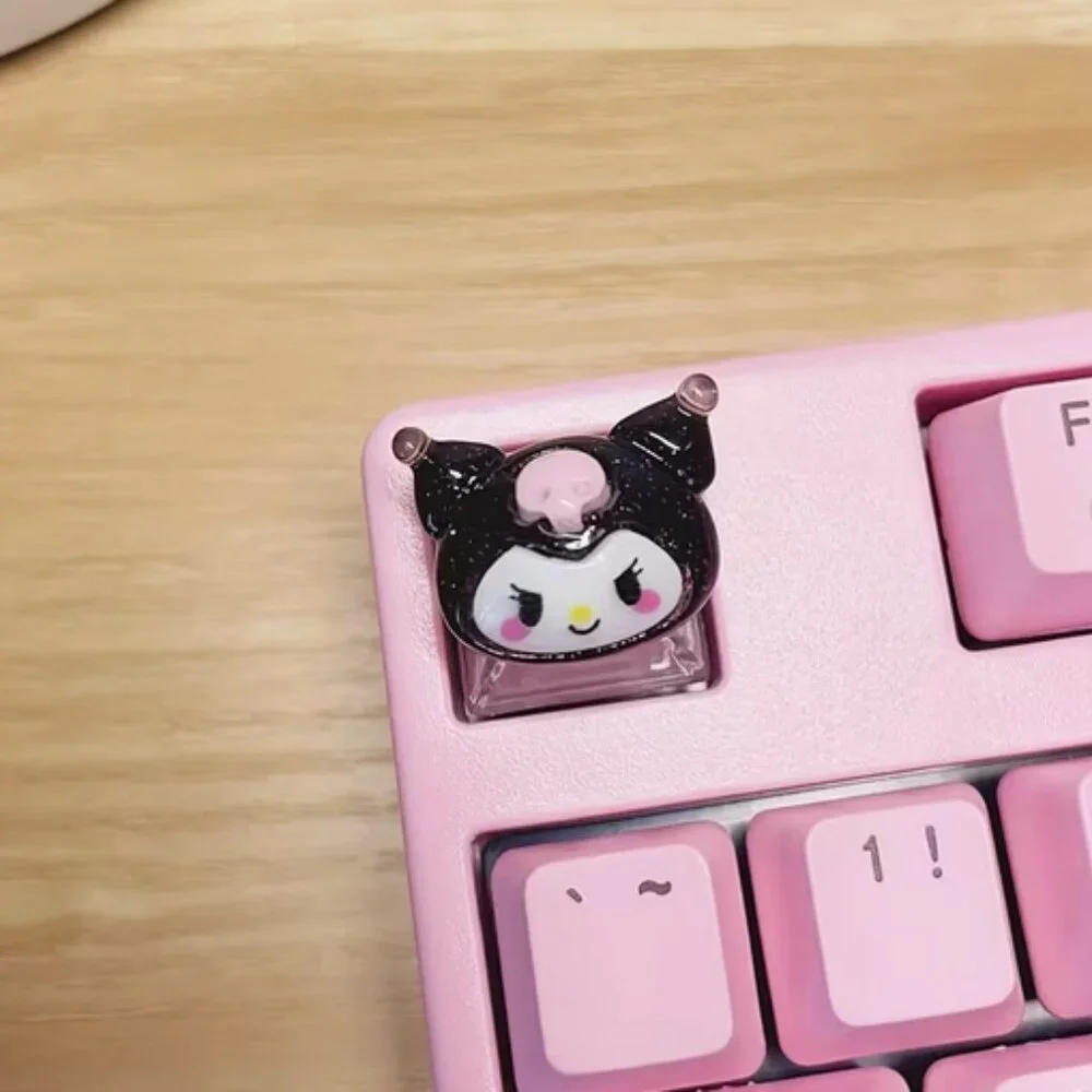 Cute Sanrio Kuromi Theme Keycap Translucent Base - OEM Mechanical Keyboard