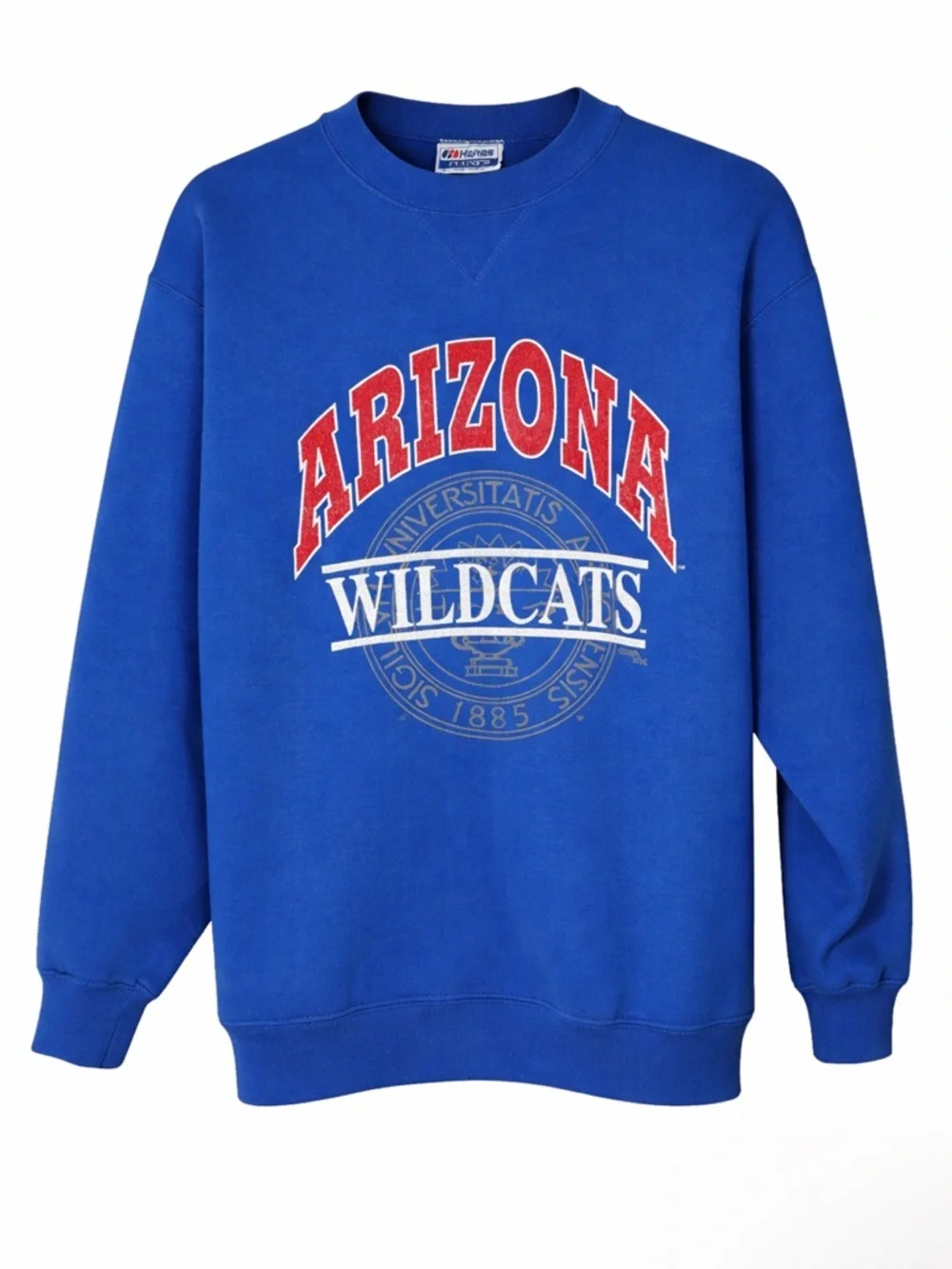 Vintage 90s Arizona Wildcats Crewneck USA Made Hanes Blue L