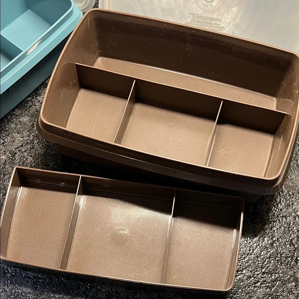 Tupperware set blue storage