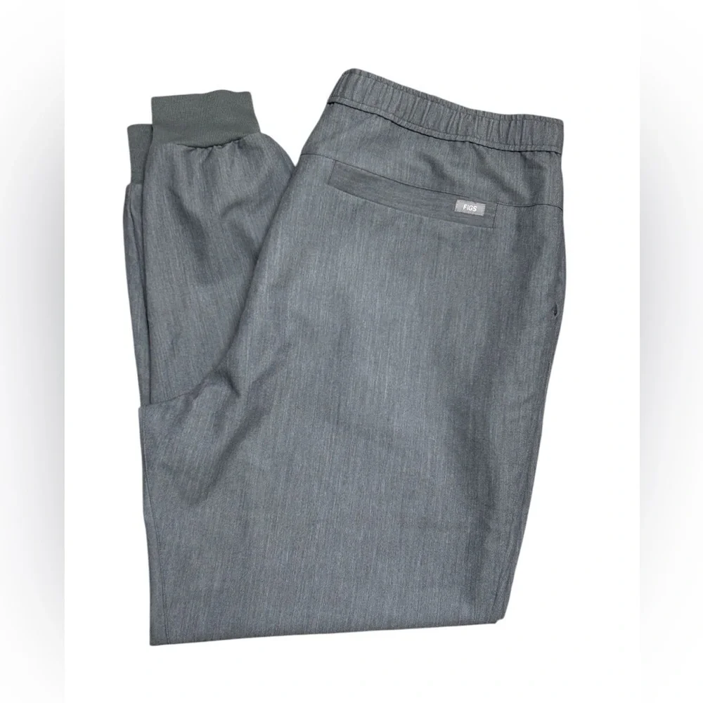 Figs Scrubs Jogger Pants Men’s Graphite Gray with Green Drawstring Size XXL