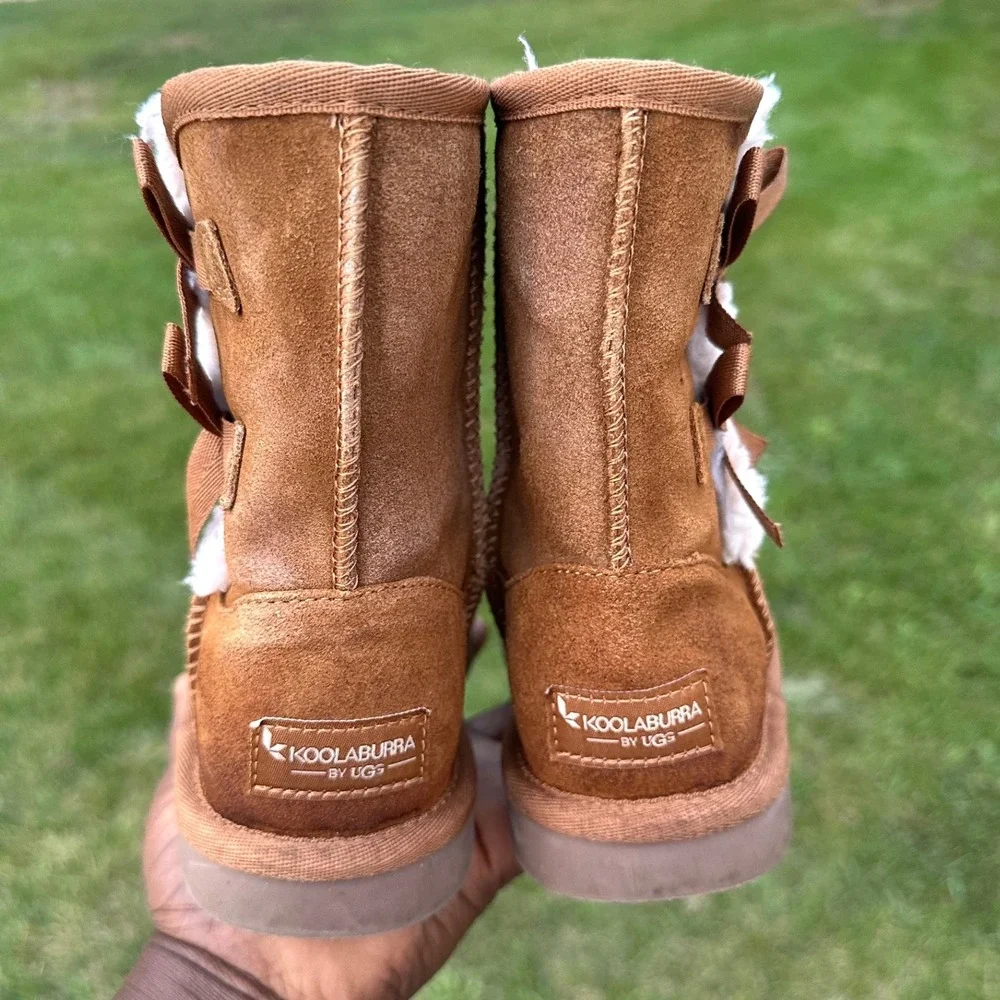 Koolaburra by UGG Kids Victoria Short Winter Boots Size‎ 1 Chestnut Brown