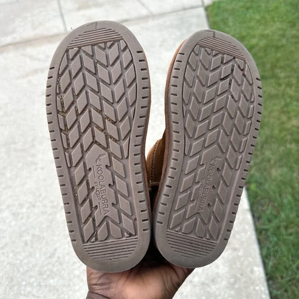 Koolaburra by UGG Kids Victoria Short Winter Boots Size‎ 1 Chestnut Brown
