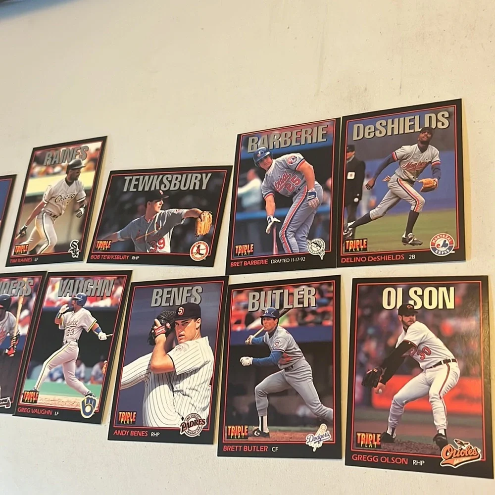 Donruss 1993 Triple Play 24 cards 2‎ runoff game cards Mattingly Sanders