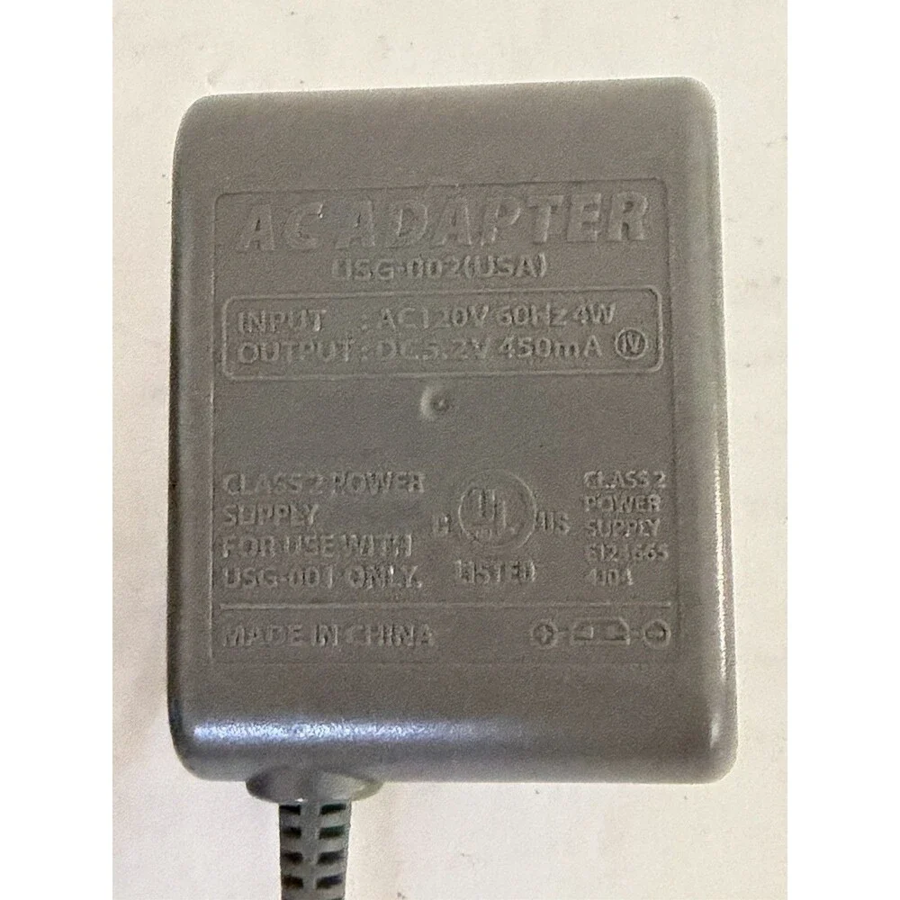Official Nintendo DS Lite Charger AC-Adapter USG-002 U.S.A O.E.M