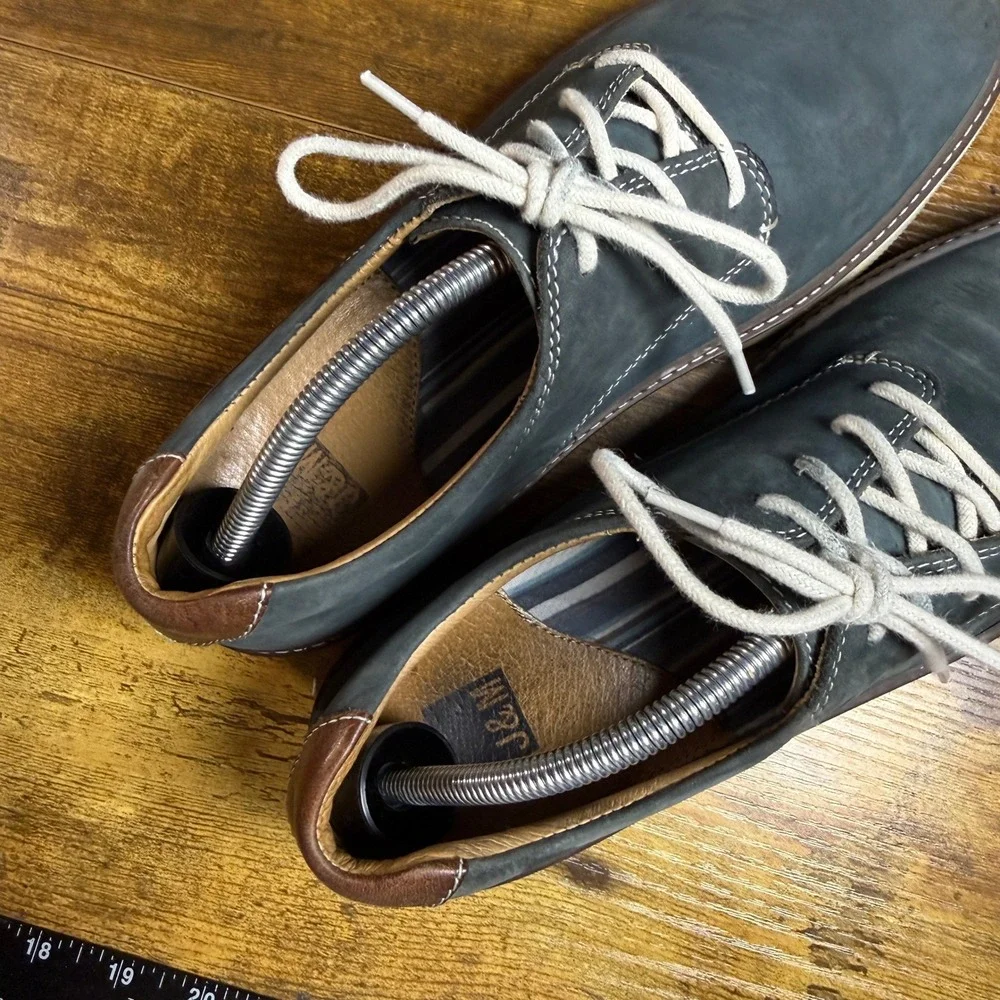 Johnston & Murphy McGuffey 25-0627 Blue Nubuck Leather Oxford Mens 10M