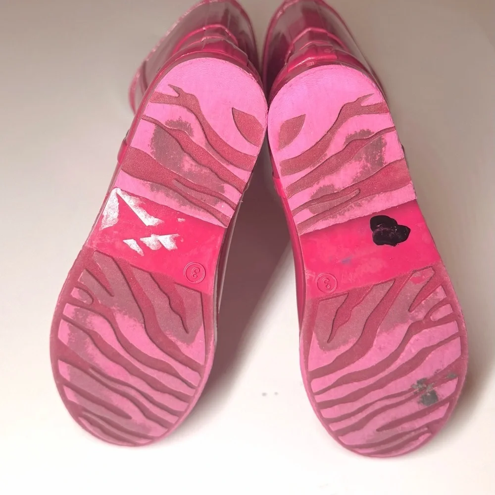 Michael Kors Girls Brea Fulton Fuchsia Rain Boots Size - 3