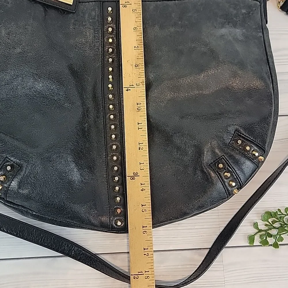 Badgley Mischka stud leather