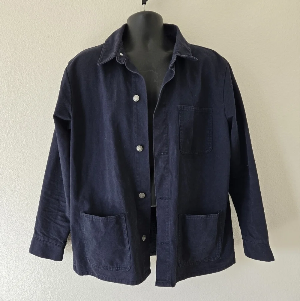 French Connection Mens Utility Canvas 100% cotton‎ Jacket Marine size XL in Navy
