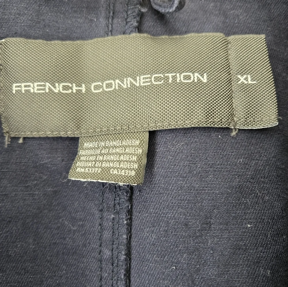 French Connection Mens Utility Canvas 100% cotton‎ Jacket Marine size XL in Navy