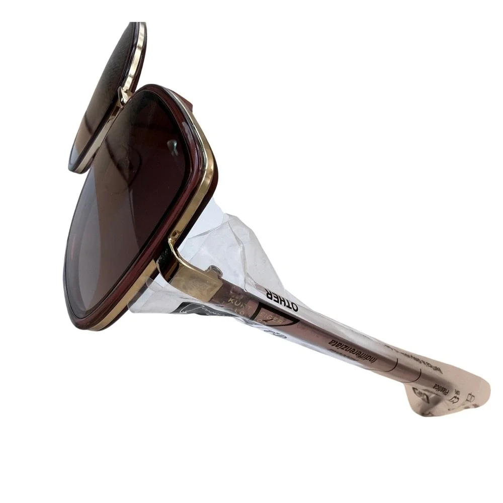 Kurt Geiger London Crystal Burgundy Square Butterfly Sunglasses NEW KGL9037/S