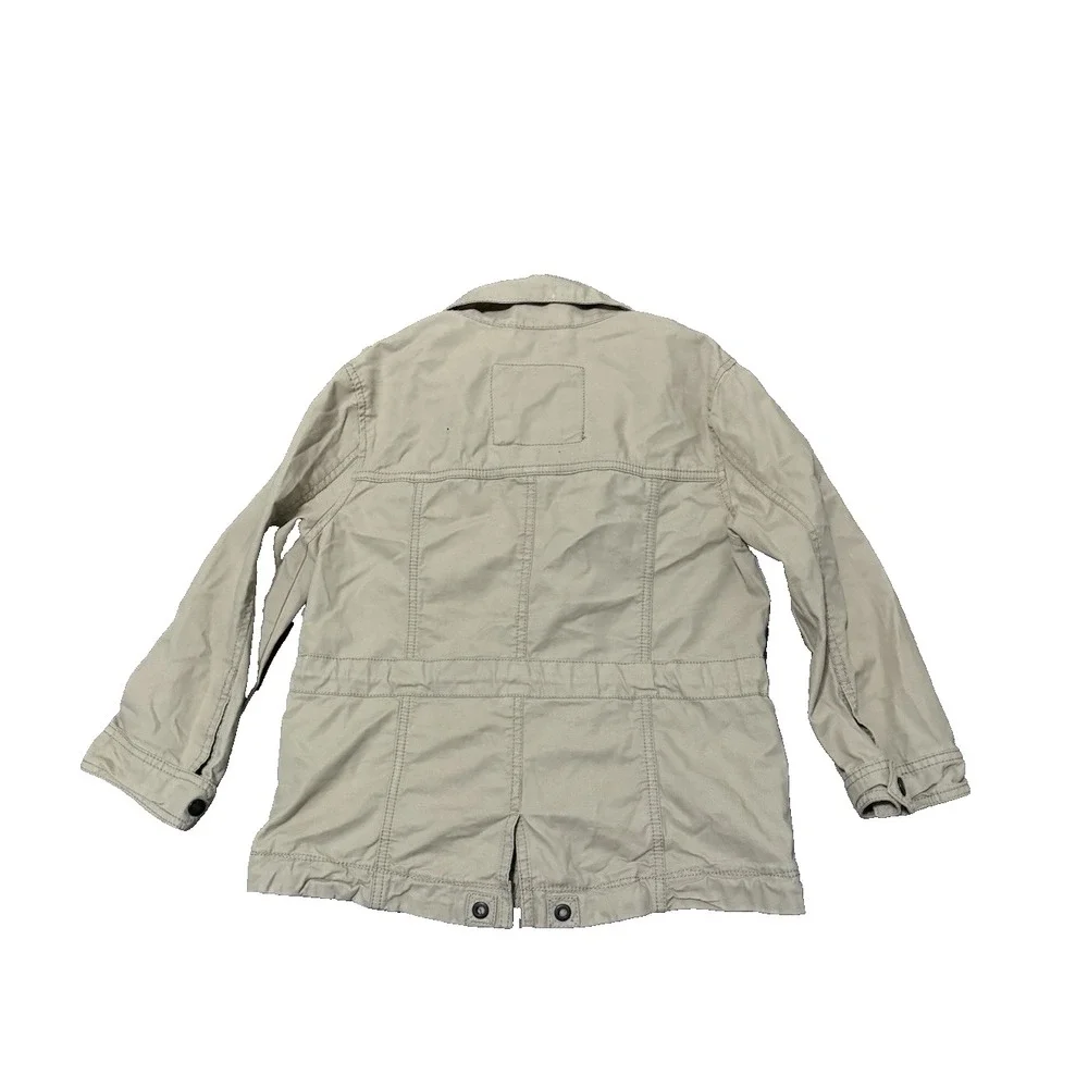 ABERCROMBIE‎ KIDS XL Girls Tan Khaki Jacket Coat Full Zipper Pockets