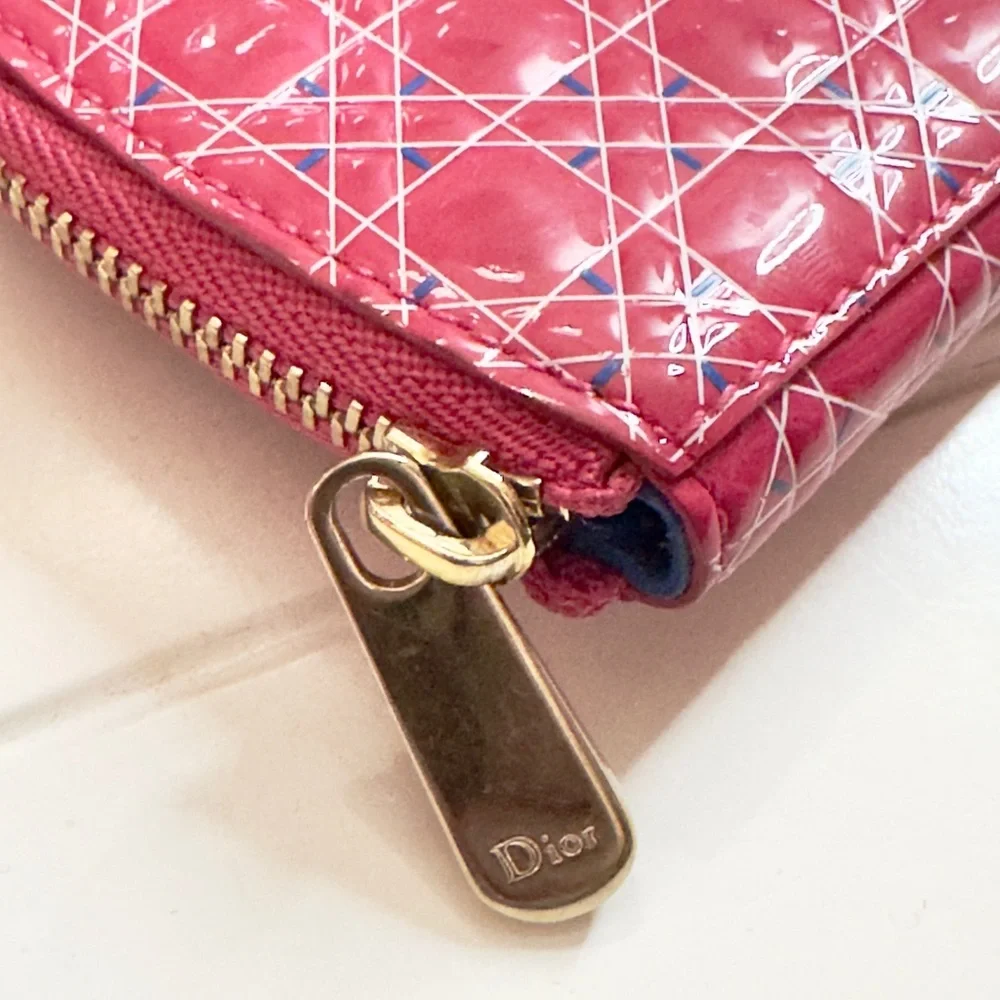 Pink Dior Heart Coin Wallet