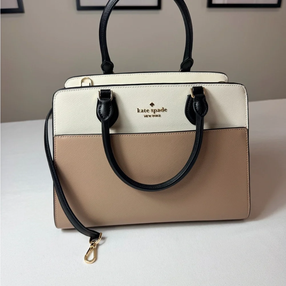Kate Spade Black and Tan Satchel