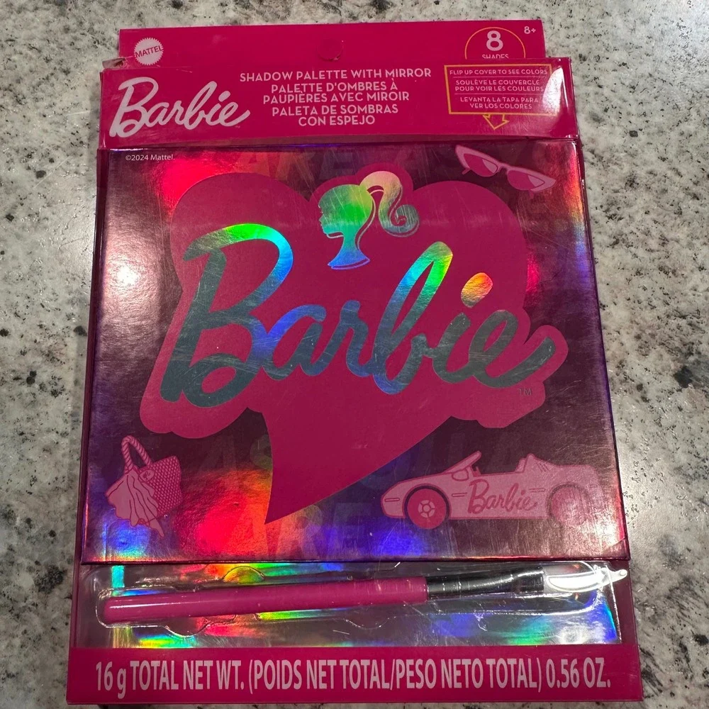 Barbie Shadow Palette with Mirror‎ 8 Shades Makeup Kit for Kids New