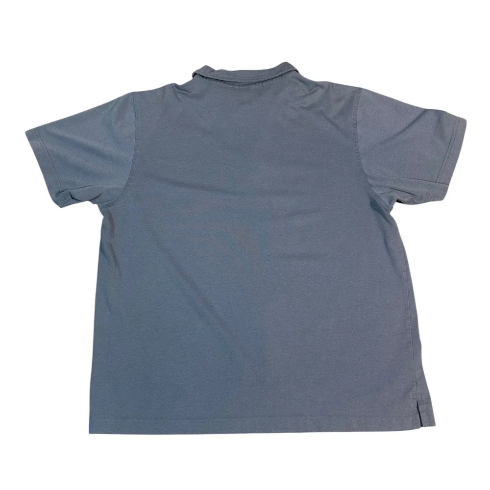 Patagonia Quarter Zip Polo Mens‎ Large Blue Gray Organic Cotton Blend