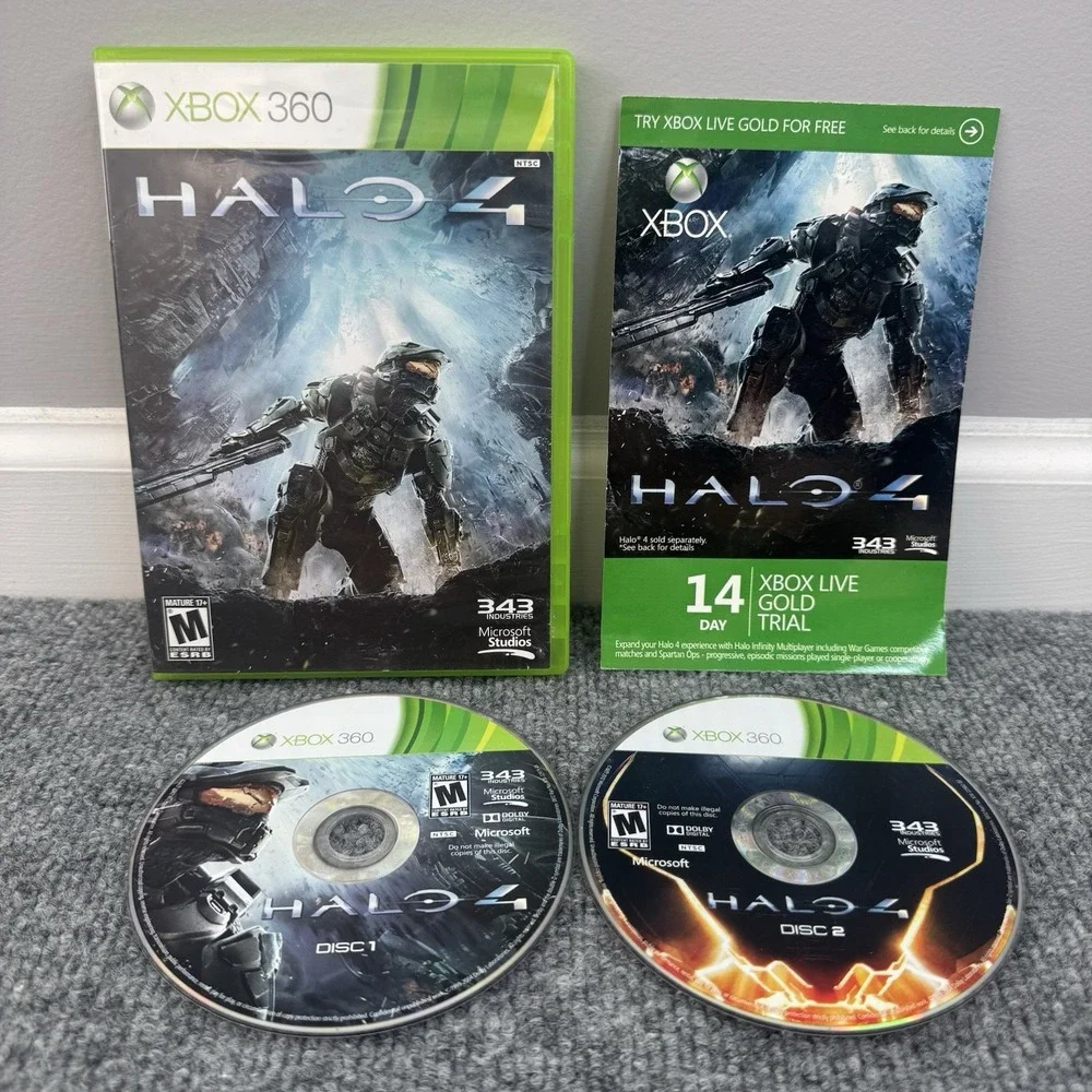 Halo 4 (Xbox 360, 2012) – 2‎ Disc Edition, CIB, Complete Tested