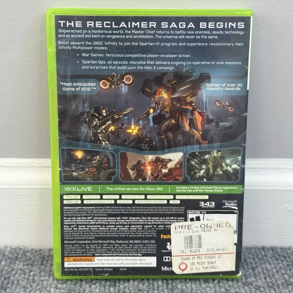 N/A halo xbox