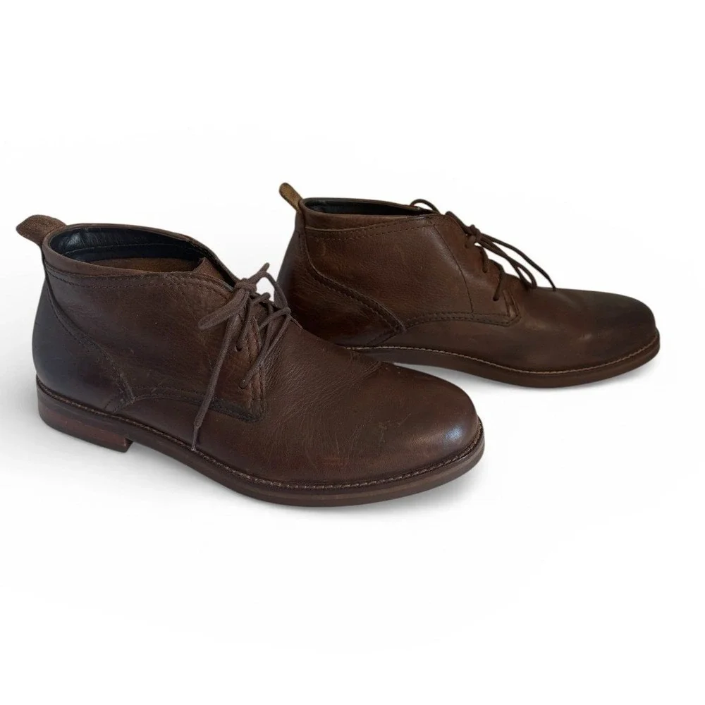 Cole Haan Mens Charles Brown‎ Leather Chukka Boots C11847 Size 9.5 M