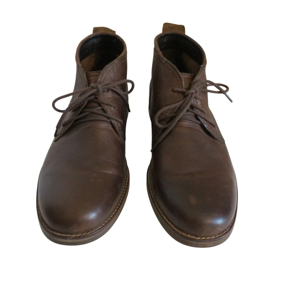 Cole Haan Mens Charles Brown‎ Leather Chukka Boots C11847 Size 9.5 M