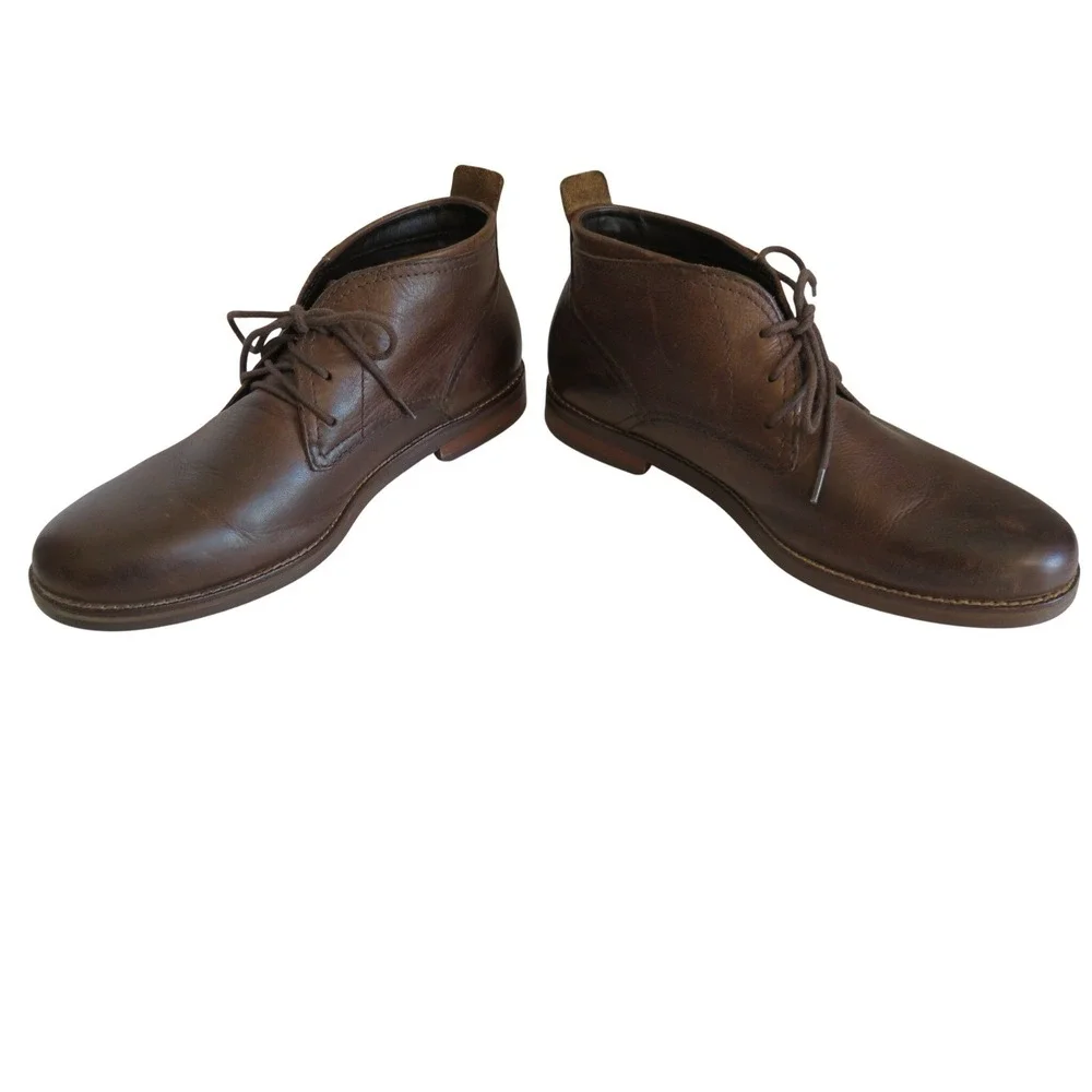 Cole Haan Mens Charles Brown‎ Leather Chukka Boots C11847 Size 9.5 M