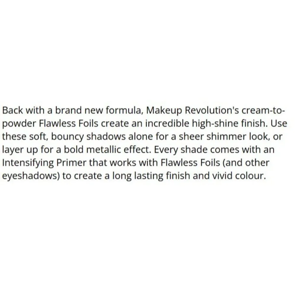 Makeup Revolution high shine