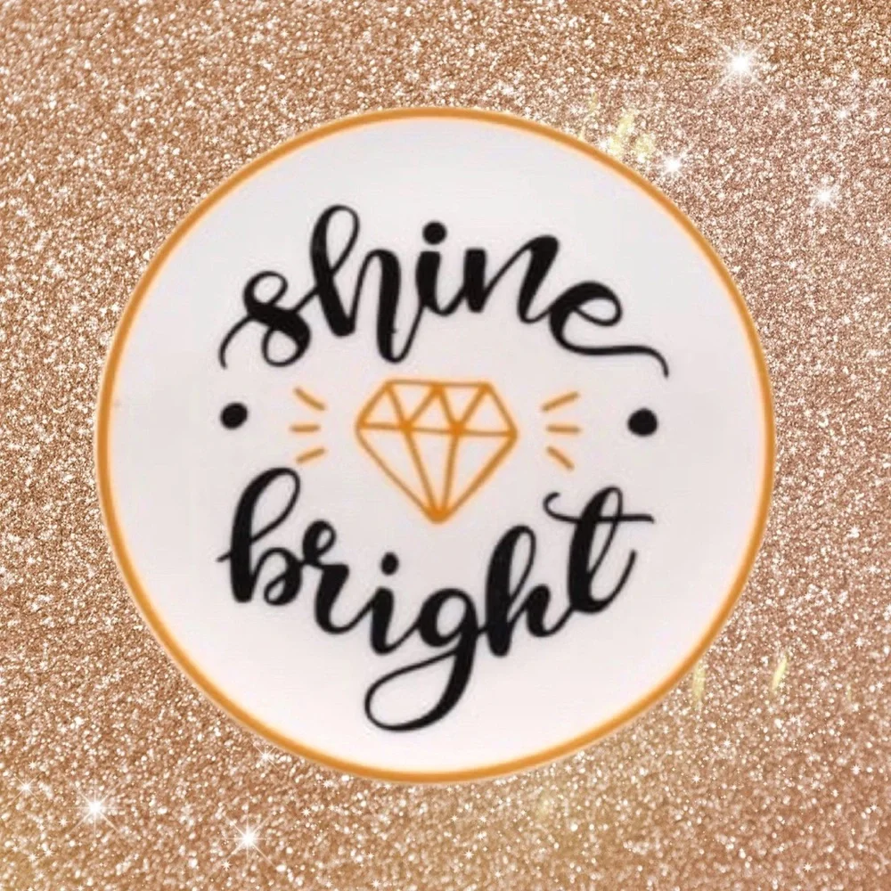 Shine Bright Ceramic Trinket Tray NWT