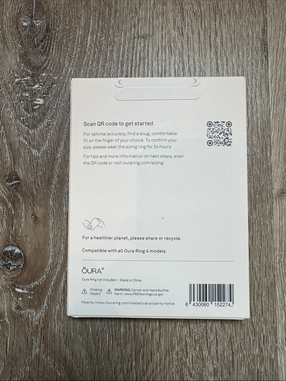 Oura official sizing