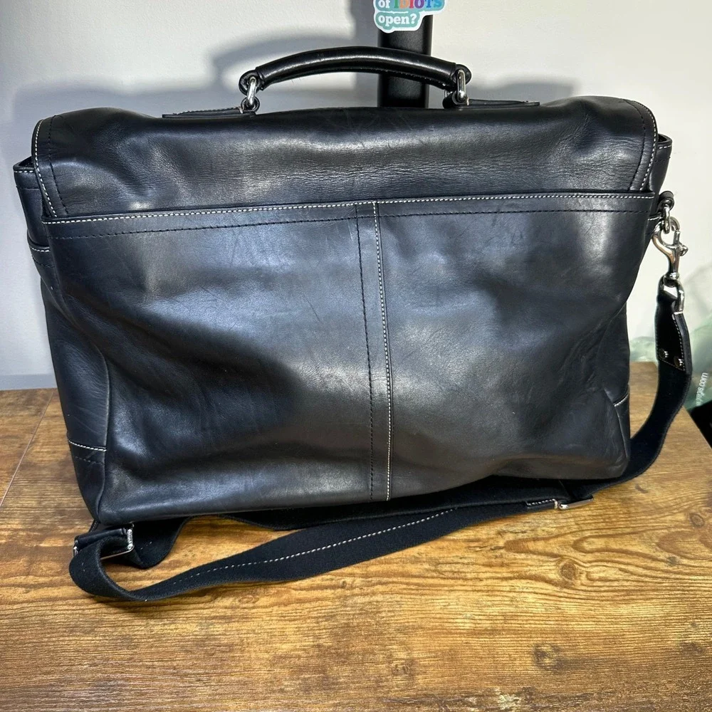 Coach black leather