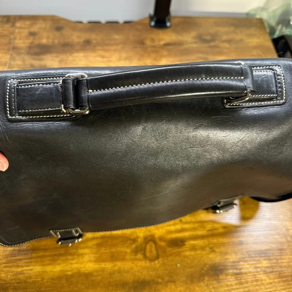 Coach black leather