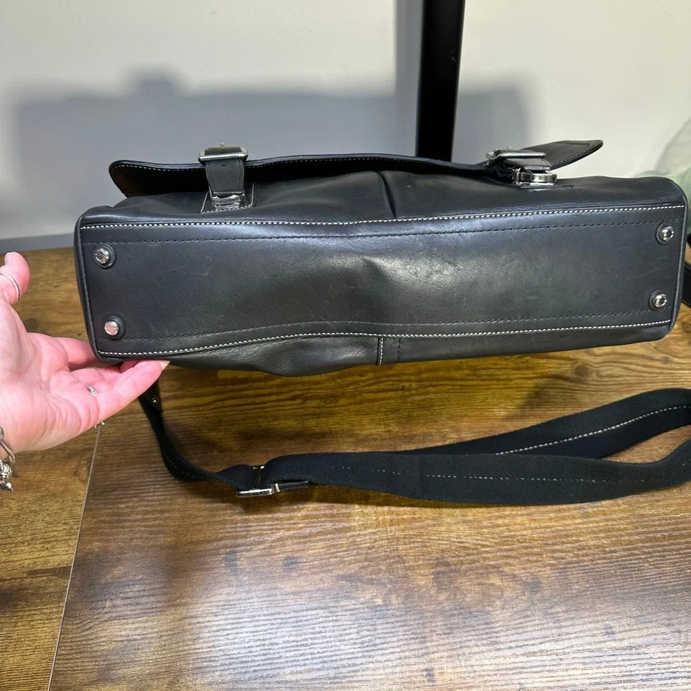 Coach black leather