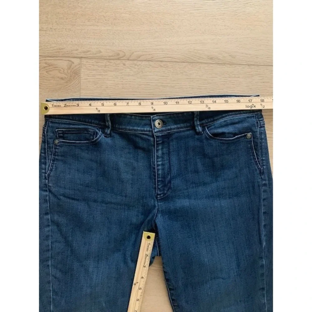 J.Jill Authentic Fit Slim Ankle Jeans Womens 14 Dark Wash Denim Stretch Pants