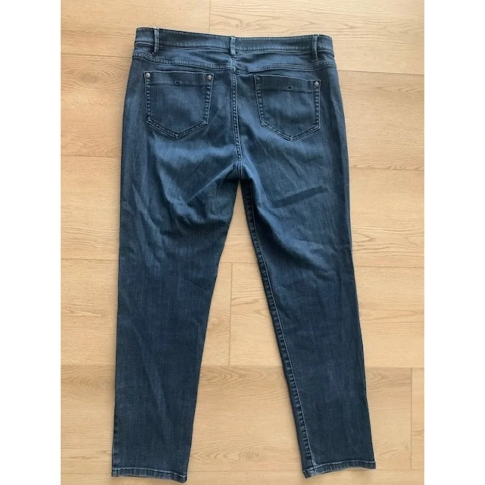 J.Jill Authentic Fit Slim Ankle Jeans Womens 14 Dark Wash Denim Stretch Pants