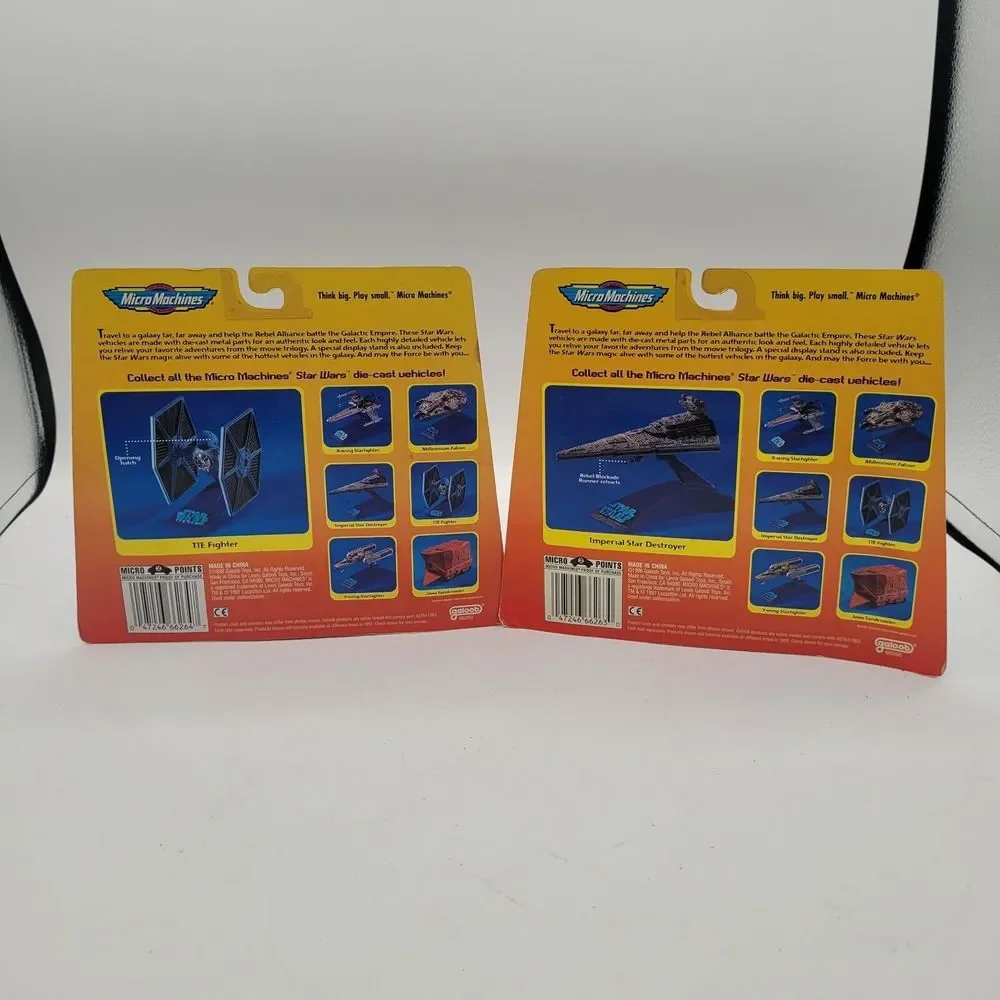 New‎ 1997 Micro Machines Star Wars Imperial Star Destroyer & Tie Fighter Galoob