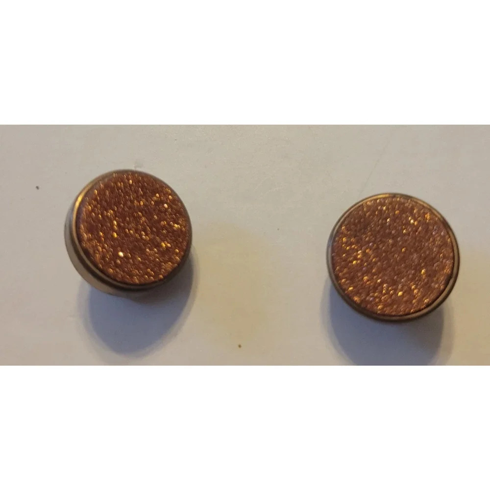 Vintage Cufflinks Sparkle‎ Shimmer Gold Tone Metal Victorian Antique Lot of 2
