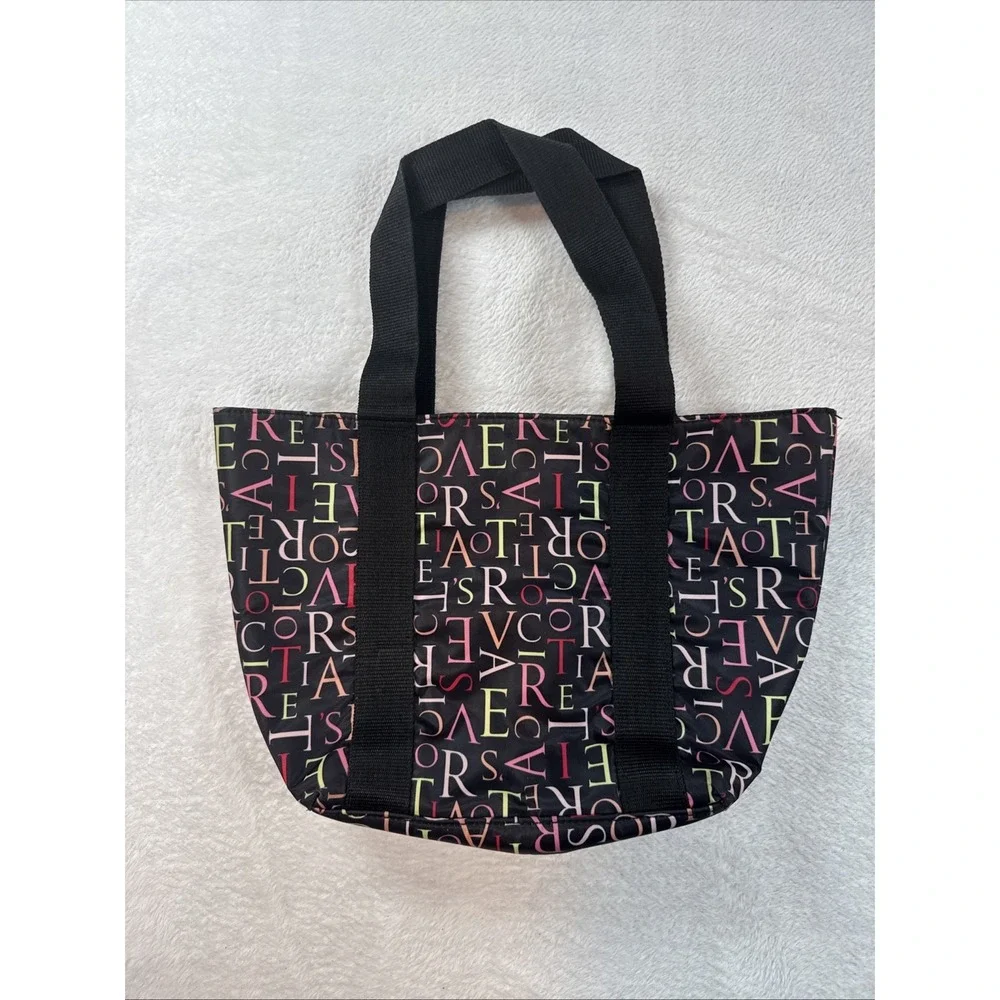 Victoria's Secret Duffle Bag Gym Duffel Travel Tote Carrying Case Black 12