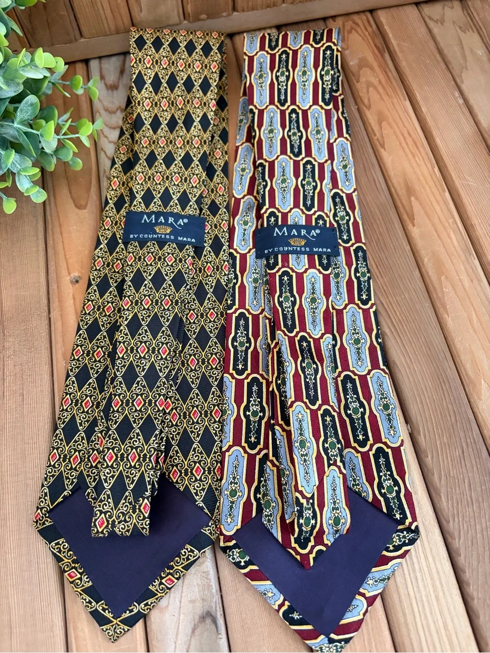 Vintage Bundle Countess Mara Silk Ties Geometric & Medallion Menswear Lot