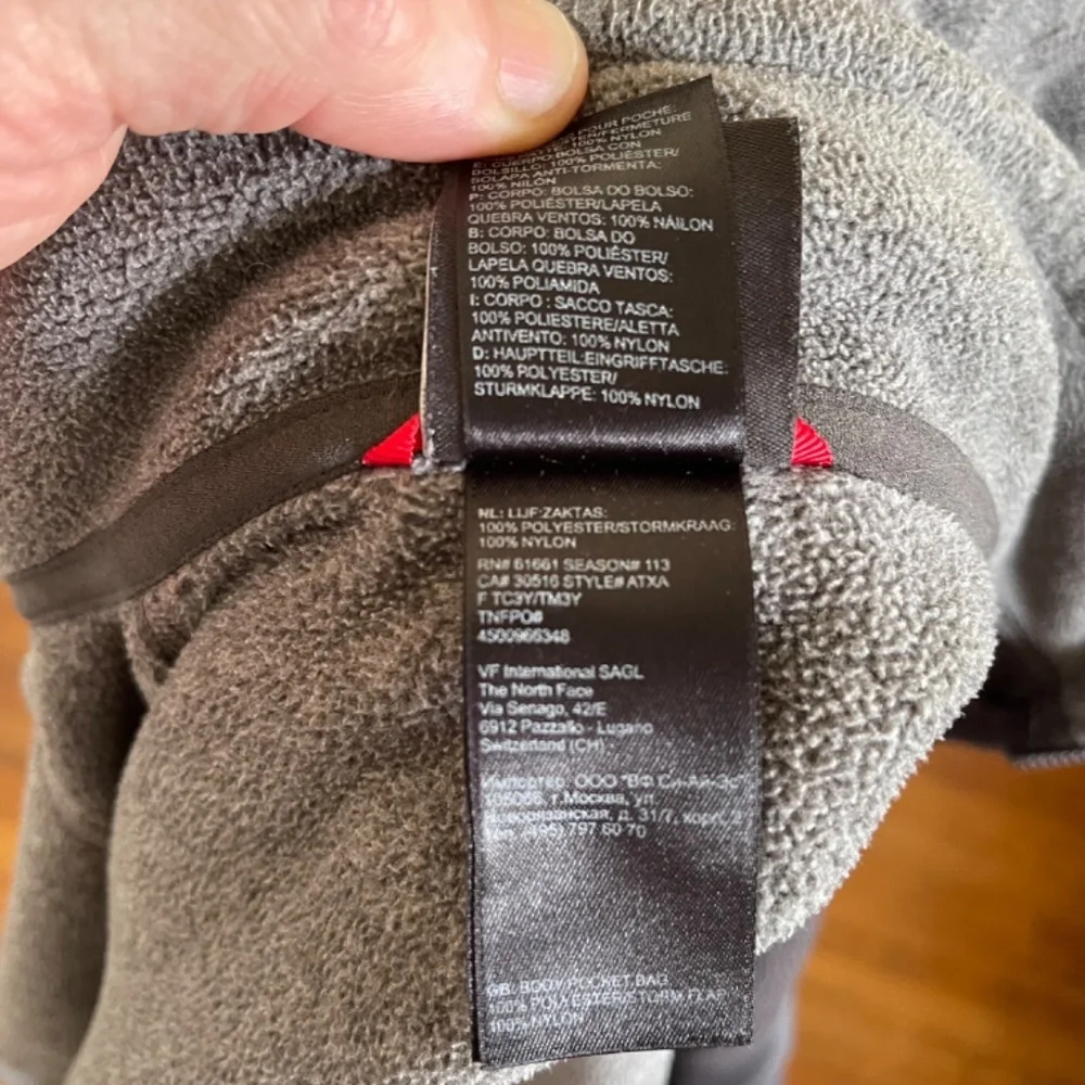 EUC - Men's The North Face Gray Full Zip Fleece Jacket Size Medium