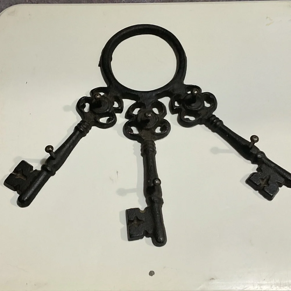 Vintage Black Key Wall Decor