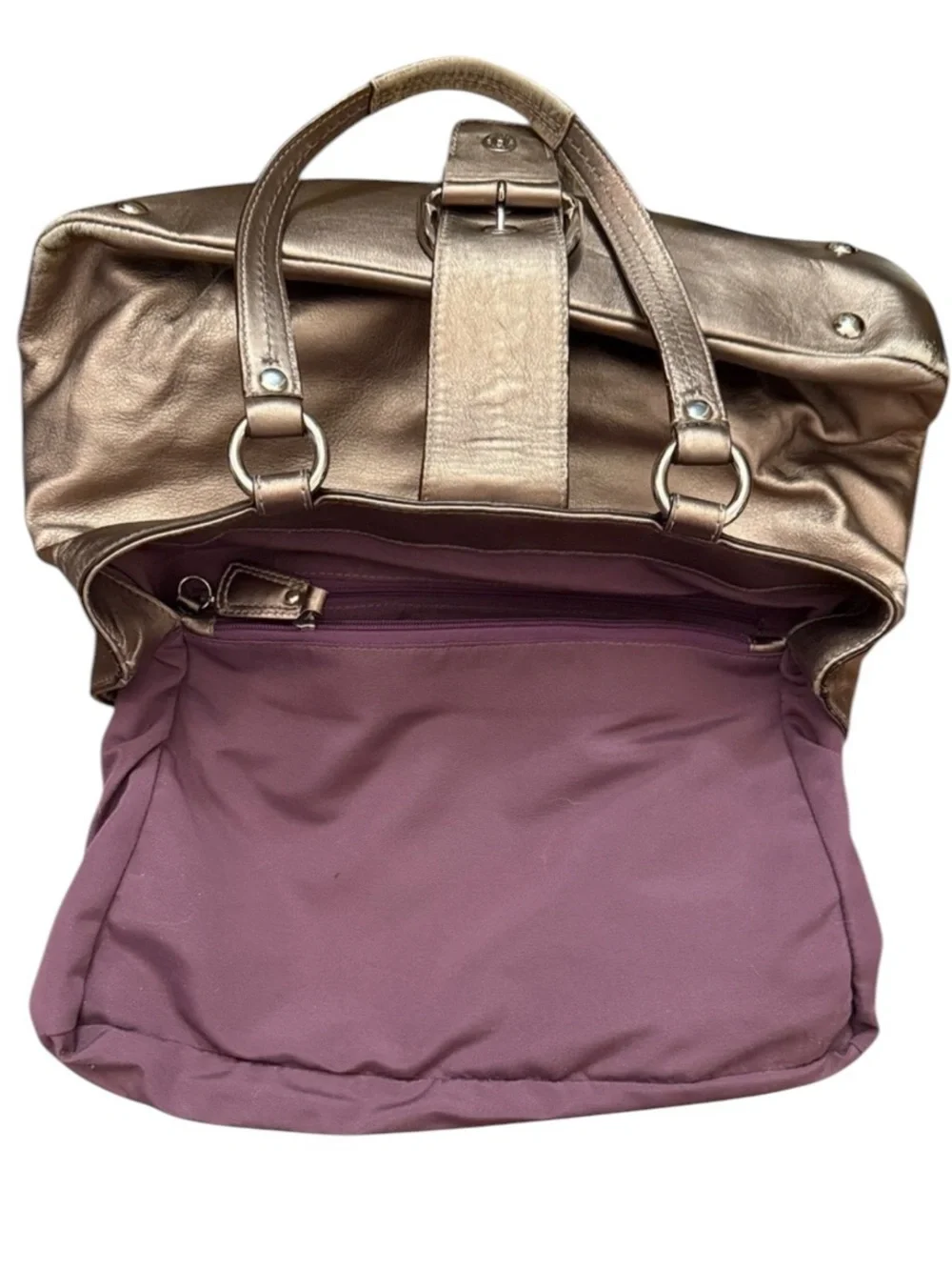 Coach Soho Buckle Hobo Bronze Metallic Leather Shoulder Bag F18751 Y2K