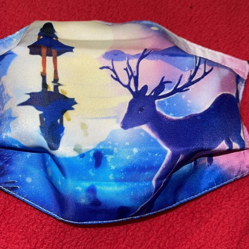 6/$20 New purple deer face mask