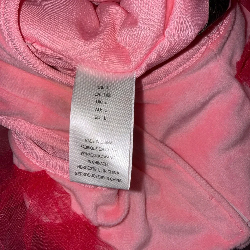 Flamingo Pet Costume Large Pink Tulle Ruffle Halloween Outfit