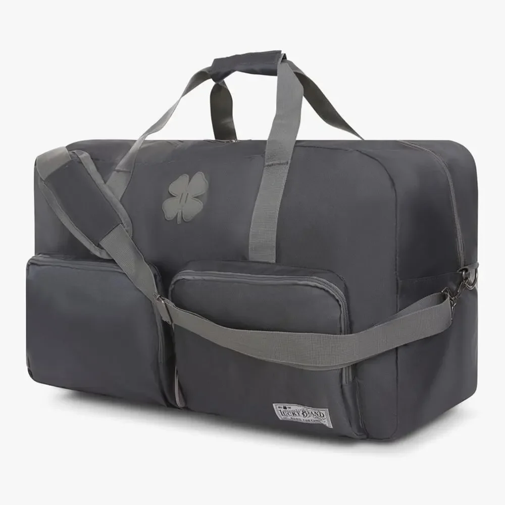 NWOT Lucky Brand Travel Duffel Bag 115L, Travel Bag, Large Duffle Charcoal Gray